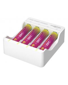 Lithium-Ladegerät Pure Power Set 4× Micro AAA Akkus und Lademodul