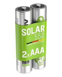 Solar NiMH Akku Micro AAA 550 mAh maxE 2er Blister