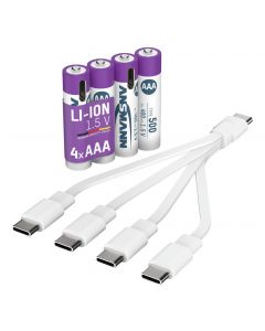 Li-Ion Akkus Micro AAA Typ 500 (min. 400 mAh) 4er Papierblister