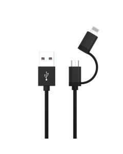 USB 2in1 Micro/Lightning Daten und Ladekabel 120 cm